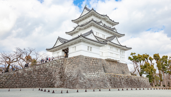 El parque del castillo de Odawara nos impresionará con su bella arquitectura.
