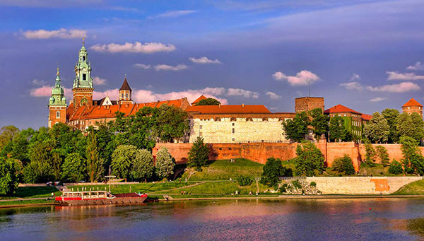 Cracovia: Vista del Castillo Real.