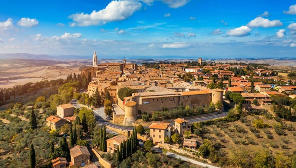 Pienza, a town in the province of Siena in Tuscany