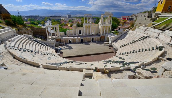 Anfiteatro de Plovdiv, Bulgaria, uno de los mejor conservados en Europa.
