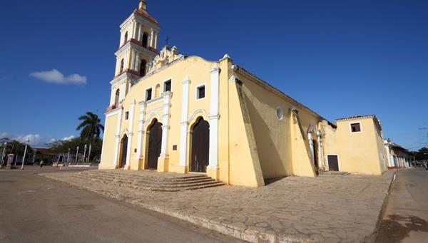The Baroque Church of San Juan de los Remedios in Remedios, Cuba