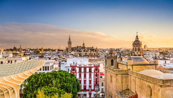 Vista panorámica de Sevilla.
