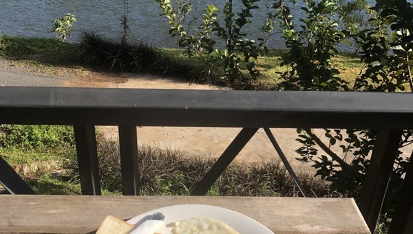 In the morning, a delicious cold breakfast is served, offering a peaceful moment to reflect and escape the hustle and bustle of the outside world at Thateng Resort, in southern Laos.
