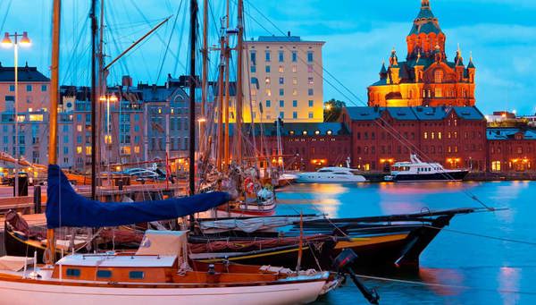 Helsinki: View of the port.