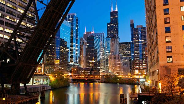 Chicago: Climb to the top of the Willis Tower, the old Sears, that is more than 442 metres high.
