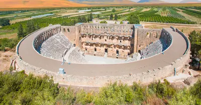 Aspendos: Its Roman theater, one of the best preserved.