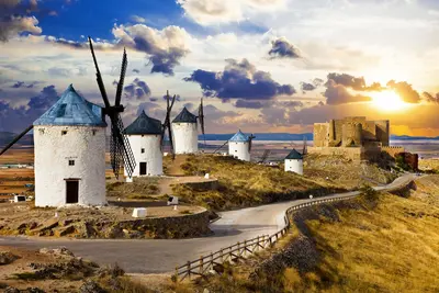 Consuegra: Famous for its 12 windmills.
