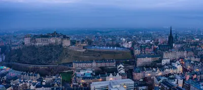 Vista panorámica a Edinburgo, la capital de Escocia.
