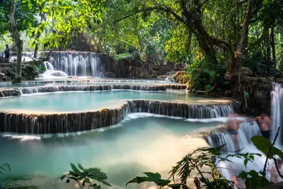 Kuang is the waterfall in Luang Prabang, Laos