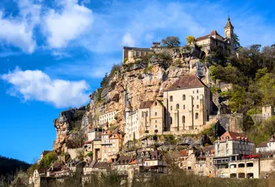 A beautiful town built on a rock, Rocamadour.
