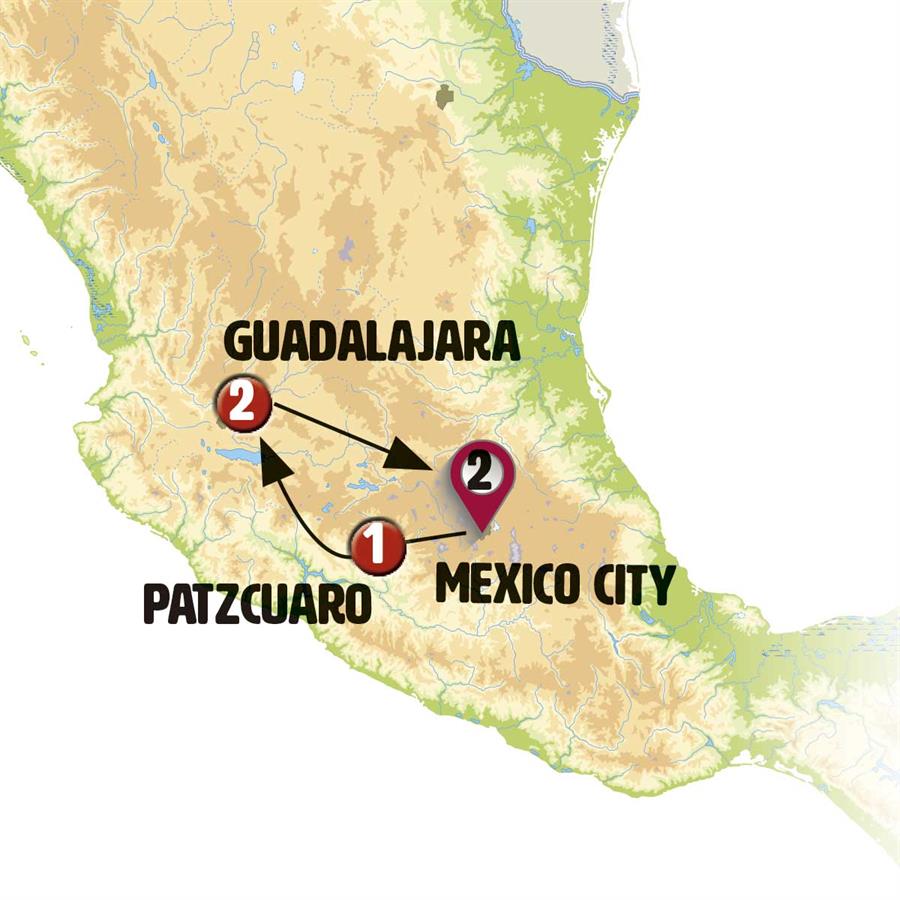 Capitals of Mexico - Map
