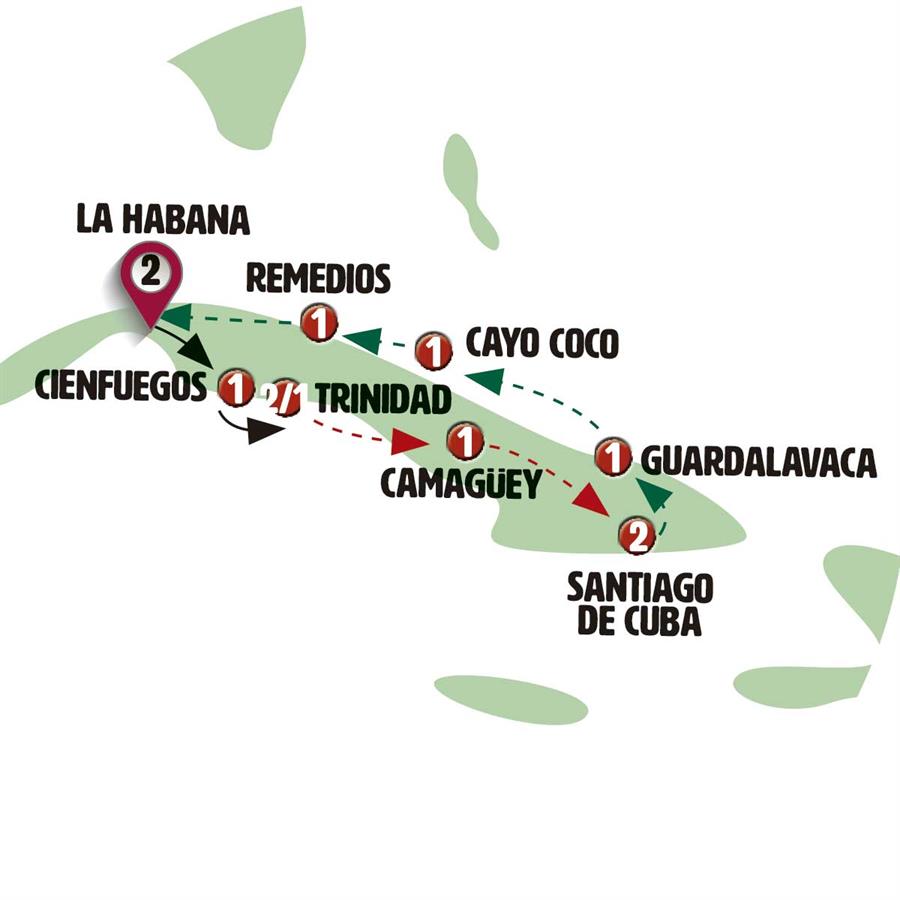 Cuba Express - Map