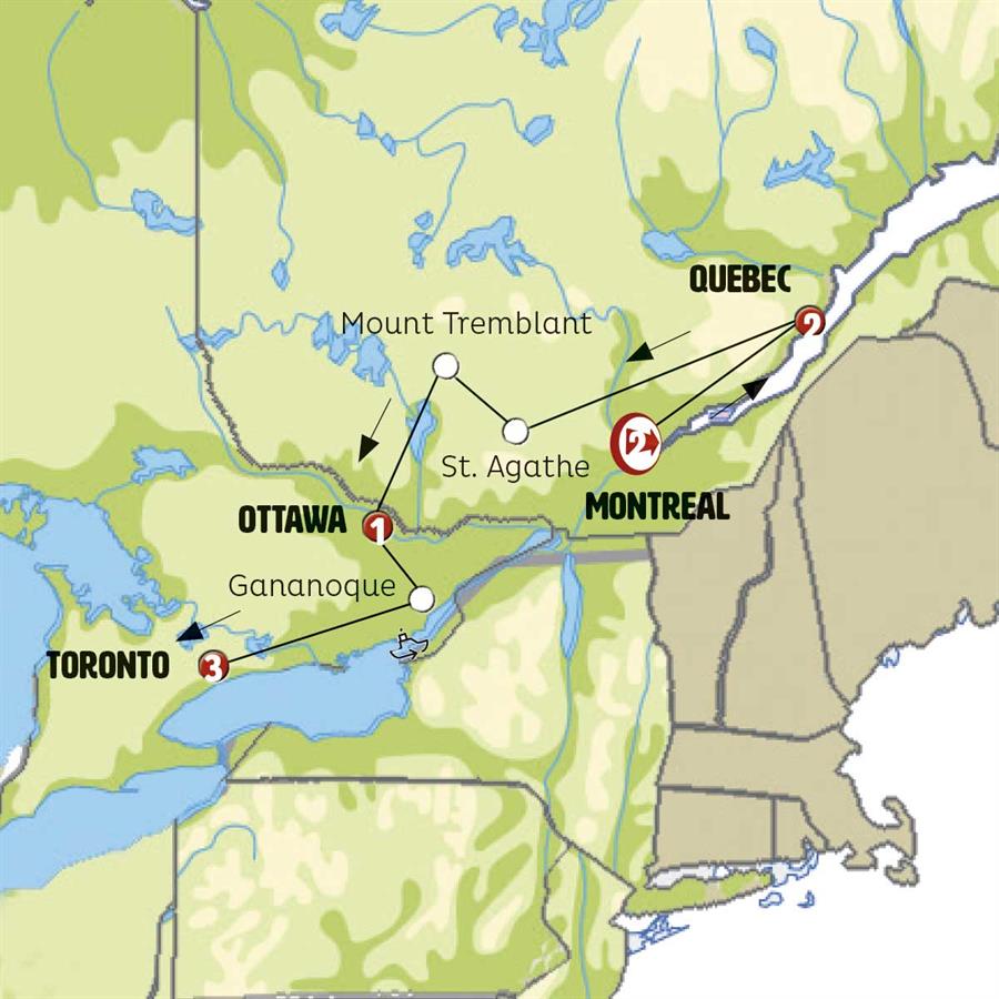 Canadian Capitals - Map