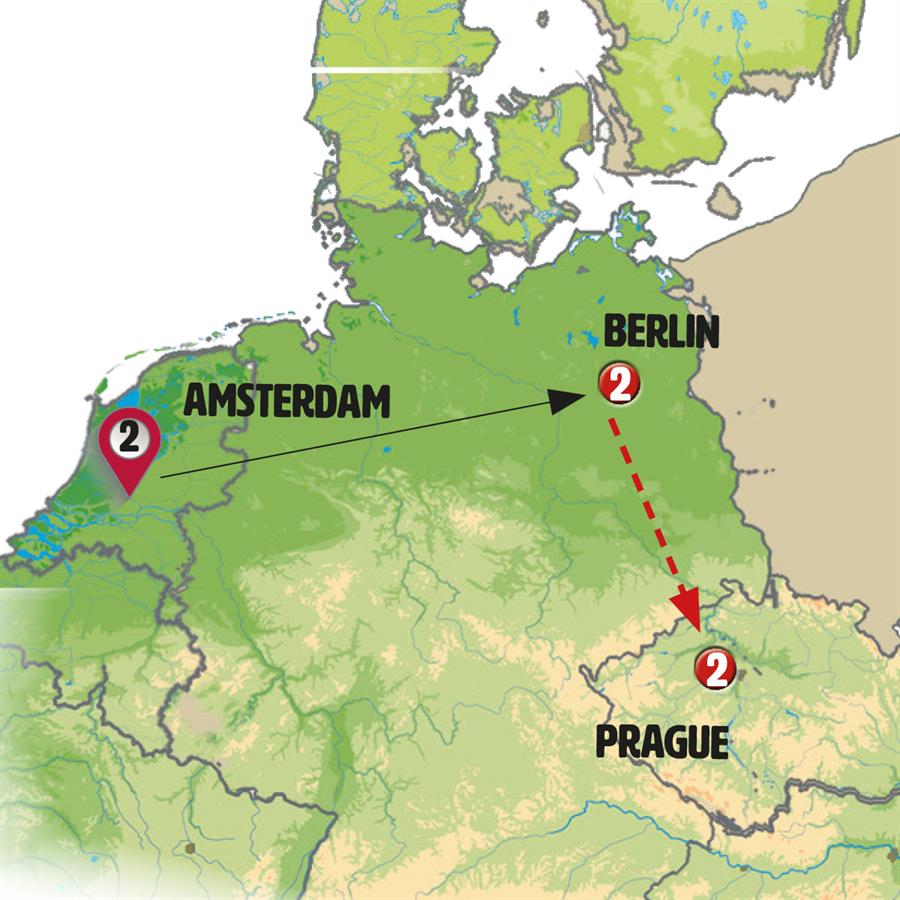 Amsterdam and Paris BH - Map