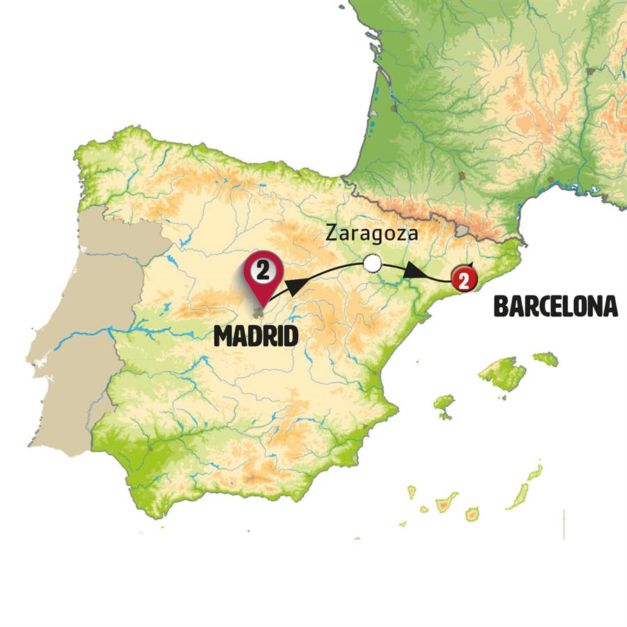 Madrid and Barcelona BH - Map