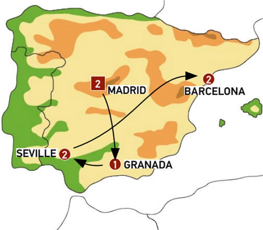 tourhub | Europamundo | Classical Spain | Tour Map