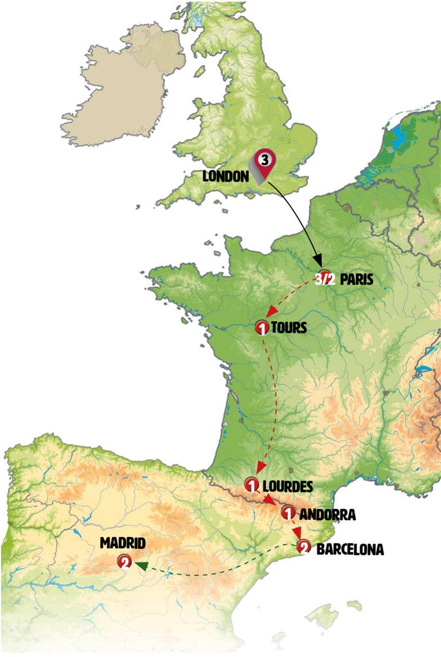 tourhub | Europamundo | From London To Paris | Tour Map