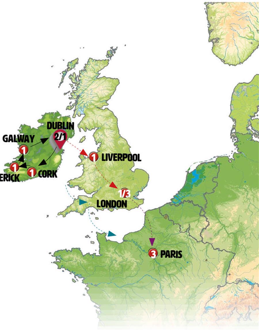 Great Tour of Ireland 2025 UK, Ireland & France
