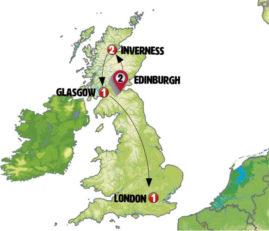 tourhub | Europamundo | Scotland | Tour Map