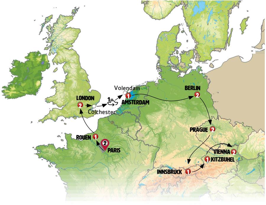 Paris and Imperial Capitals - Map