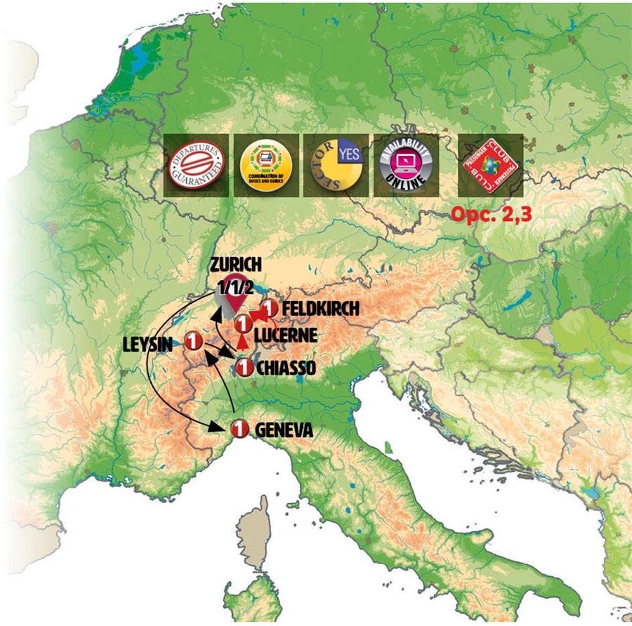 Swiss Capitals - Map