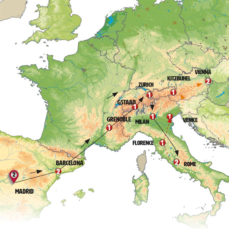 tourhub | Europamundo | Madrid to Rome | Tour Map