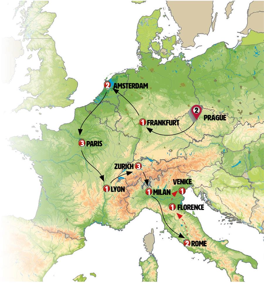 tourhub | Europamundo | Vibrant Europe | Tour Map