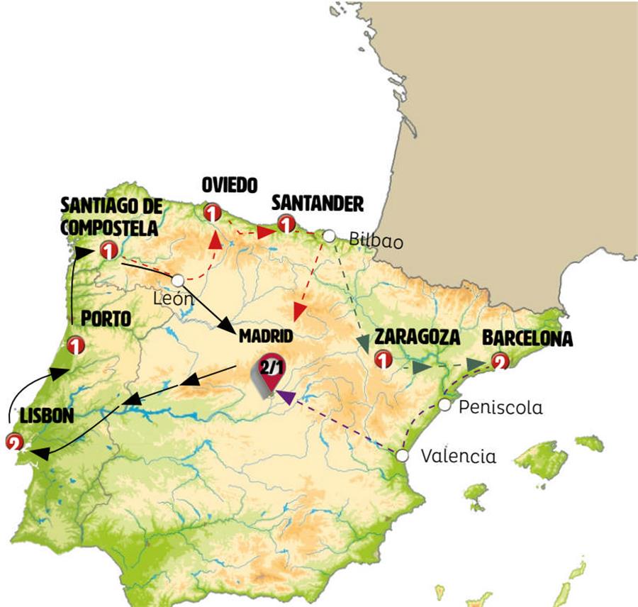tourhub | Europamundo | Essential Spain and Portugal | Tour Map