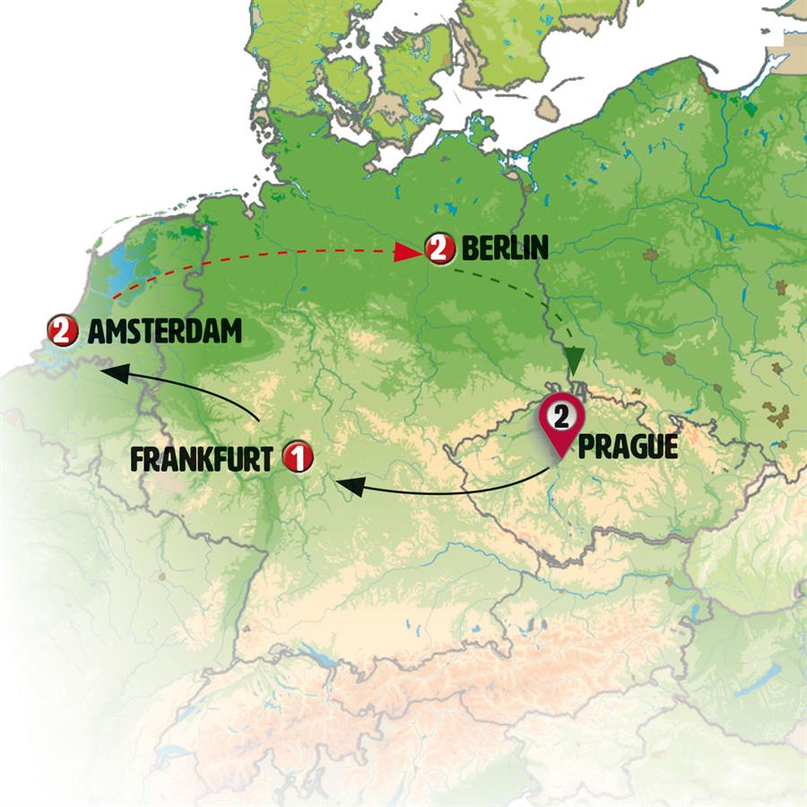 Prague and Germany ROT - Map