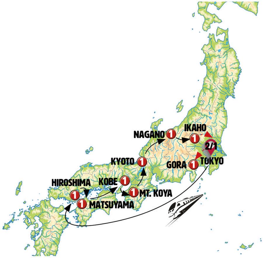 tourhub | Europamundo | Capitals of Japan | Tour Map