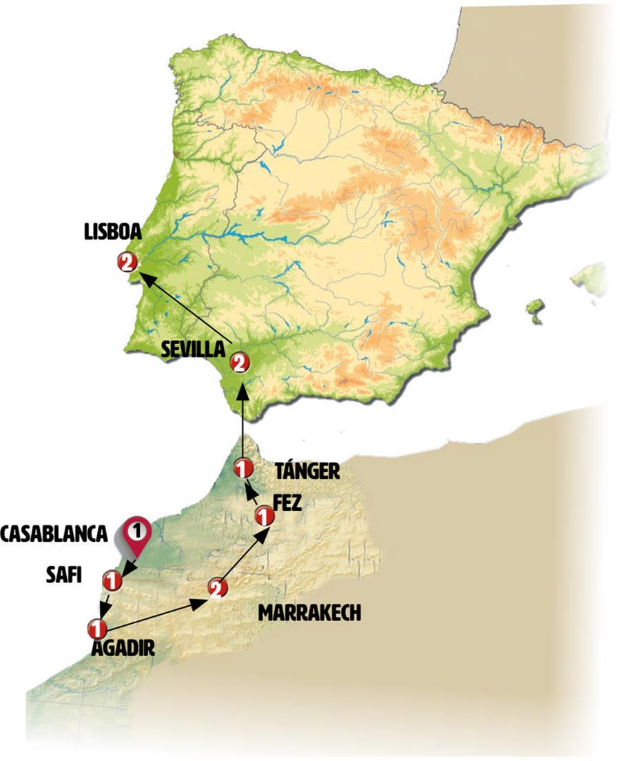 Ruta Atlántica, de Casablanca a Lisboa