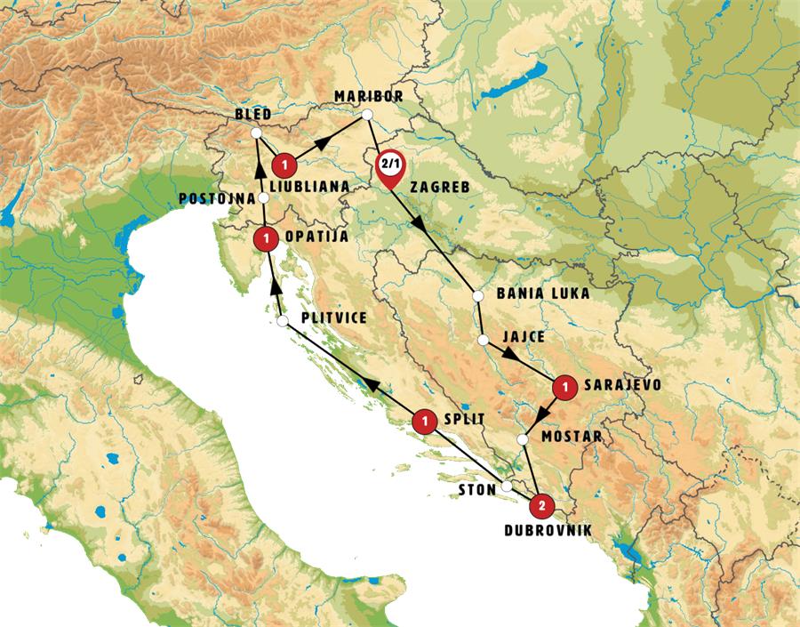 Mapa del recorrido