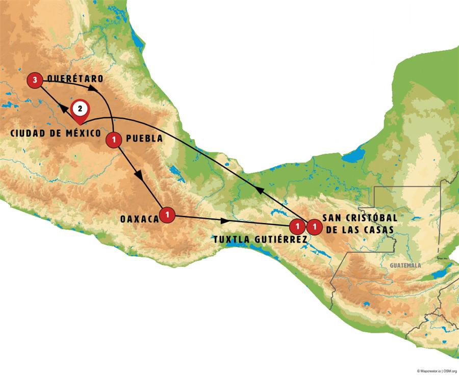 Mapa del recorrido