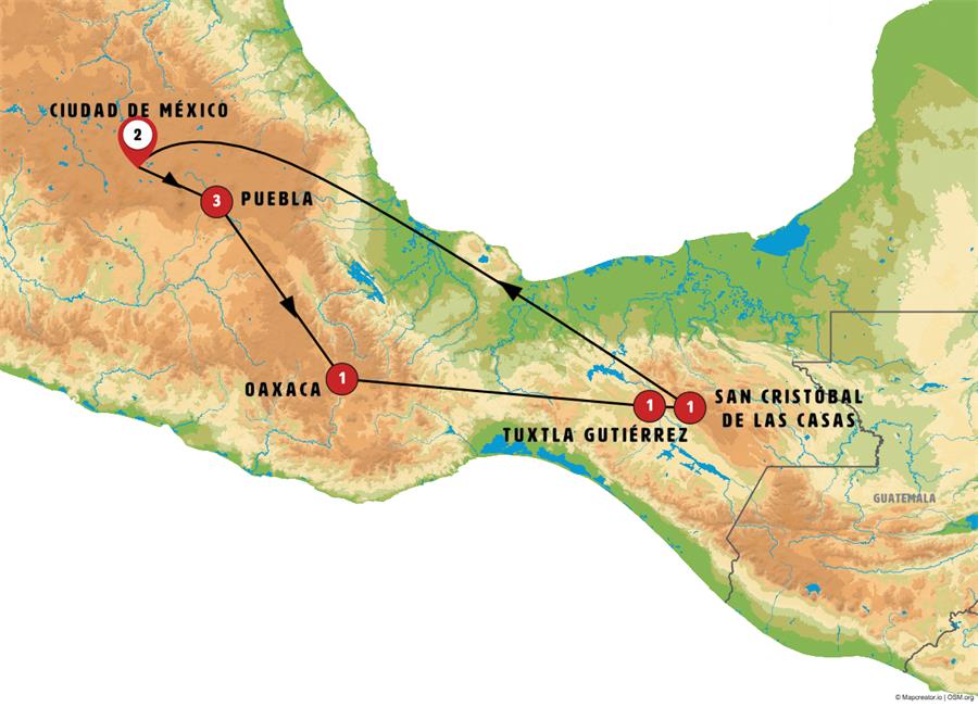 Mapa del recorrido
